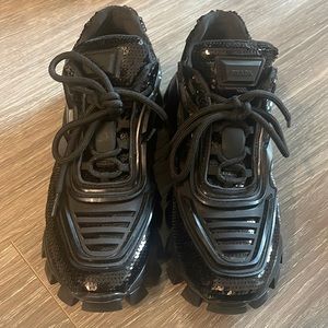 Prada Thunder Sequin Lug Sole Sneakers